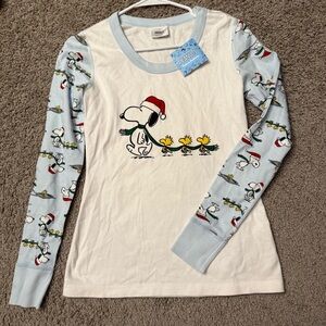 Peanuts Snoopy Hanna Andersson Long Sleeve pj SET. Top & bottom NWT